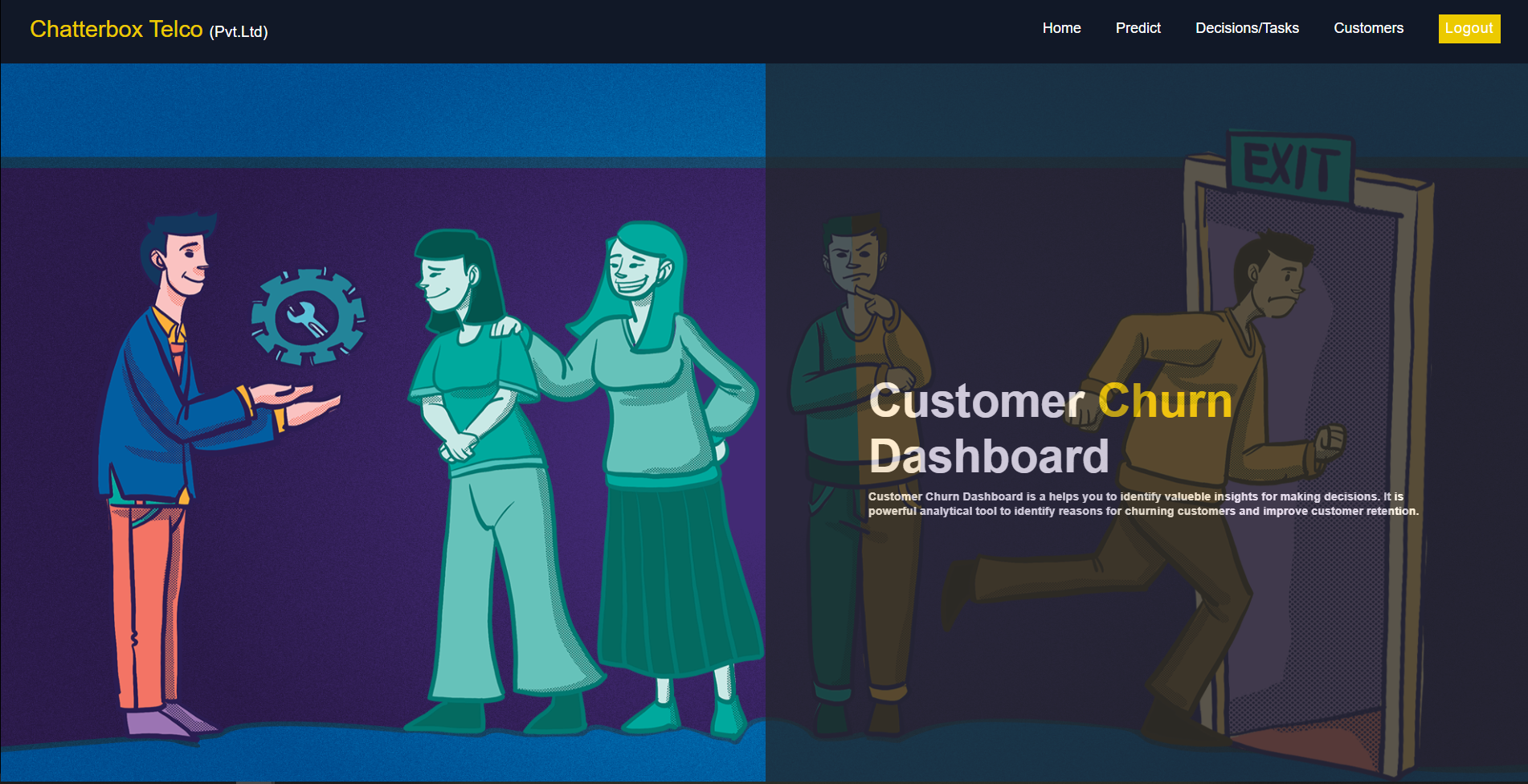 Customer Churn Dashboard thumbnail